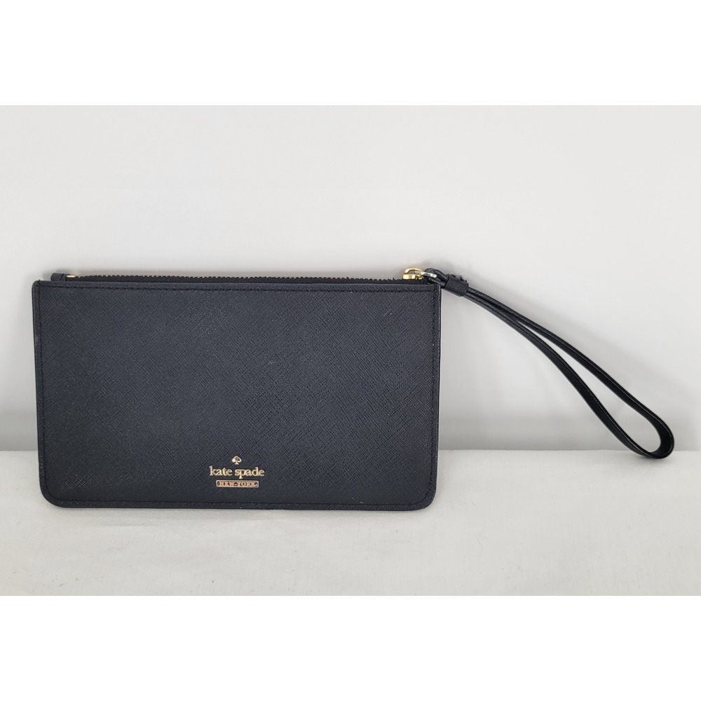 Kate Spade Black Saffiano‎ Leather Wristlet Wallet ~ 2016